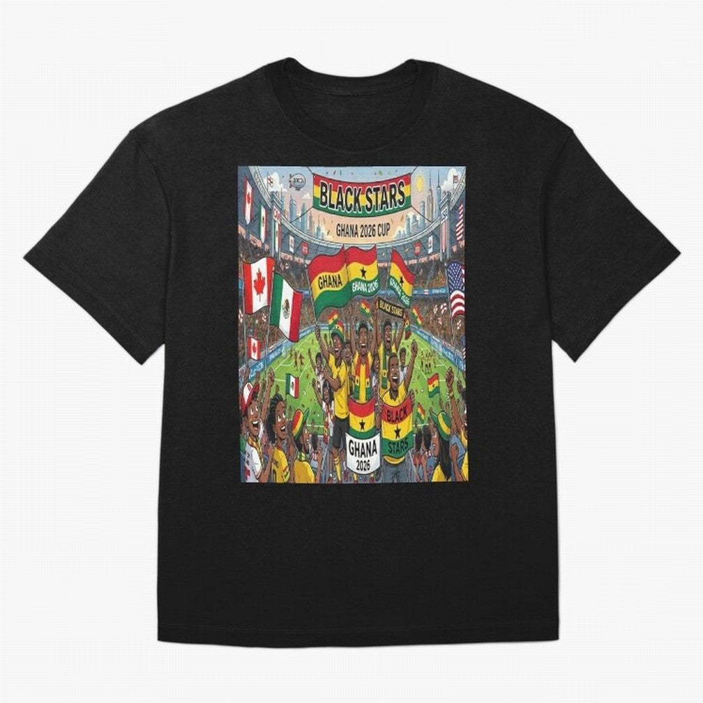 Ghana World Cup 2026 - Stadium Classic T-Shirt Join the Countdown to FIFA World Cup 2026 USA Canada Mexico for Fans of Neymar and France and Portugal, Bringing Stadium Chants, National Pride, Trophy Dreams and Unforgettable Football Memories; Made