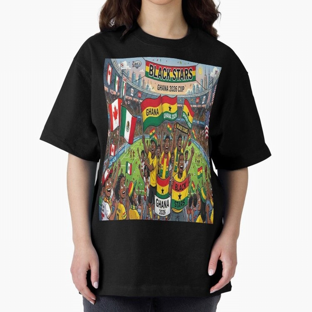 Ghana World Cup 2026 - Stadium Classic T-Shirt Join the Countdown to FIFA World Cup 2026 USA Canada Mexico for Fans of Neymar and France and Portugal, Bringing Stadium Chants, National Pride, Trophy Dreams and Unforgettable Football Memories; Made
