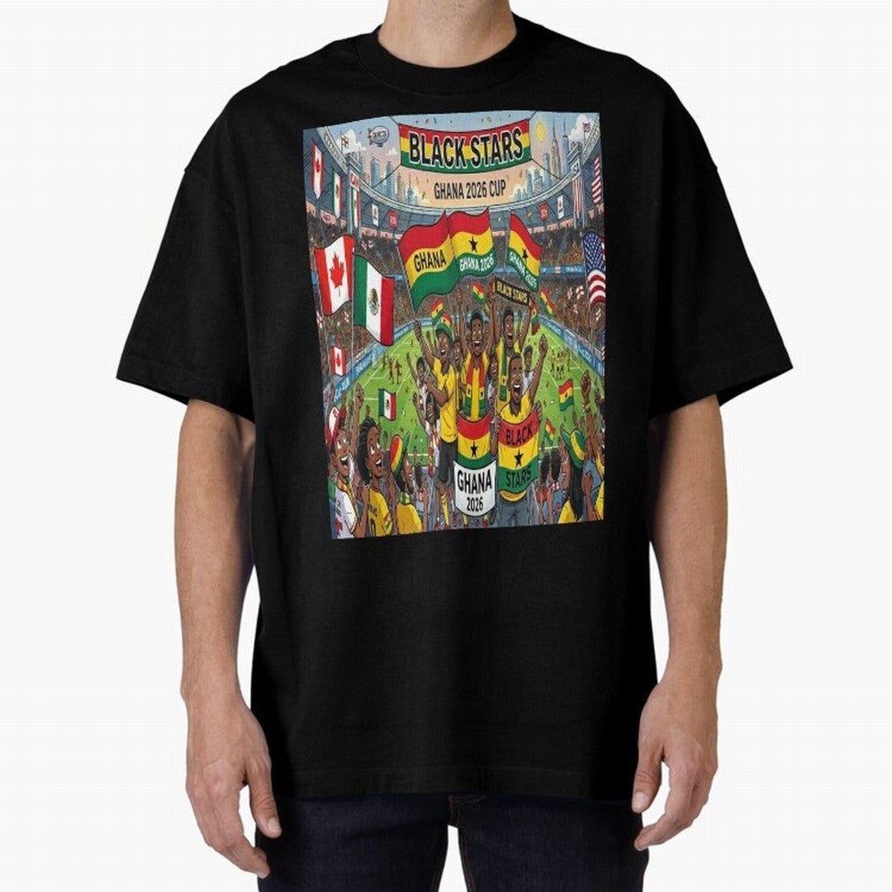 Ghana World Cup 2026 - Stadium Classic T-Shirt Join the Countdown to FIFA World Cup 2026 USA Canada Mexico for Fans of Neymar and France and Portugal, Bringing Stadium Chants, National Pride, Trophy Dreams and Unforgettable Football Memories; Made