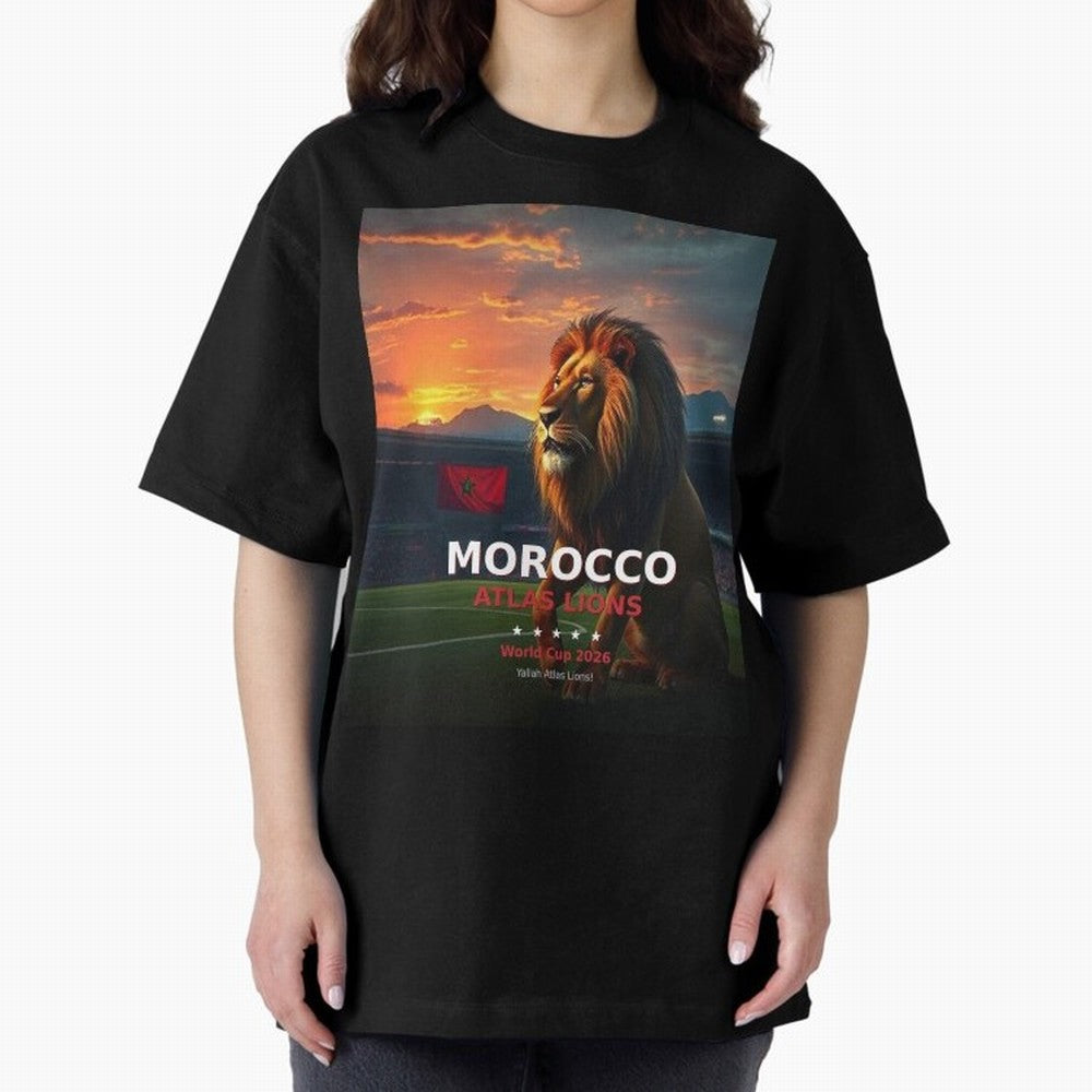 Morocco Atlas Lions - World Cup 2026 Soccer Fan Tee Classic T-Shirt Represent Football Lovers during Global Football Passion for FIFA World Cup 2026 Group Stage, Made for Cristiano Ronaldo, Haaland and CR7, England, Worldwide Fan Energy, Dramatic