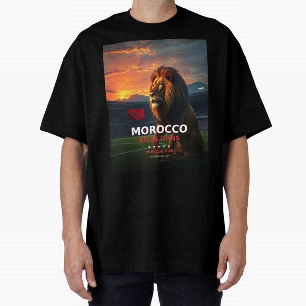 Morocco Atlas Lions - World Cup 2026 Soccer Fan Tee Classic T-Shirt Represent Football Lovers during Global Football Passion for FIFA World Cup 2026 Group Stage, Made for Cristiano Ronaldo, Haaland and CR7, England, Worldwide Fan Energy, Dramatic