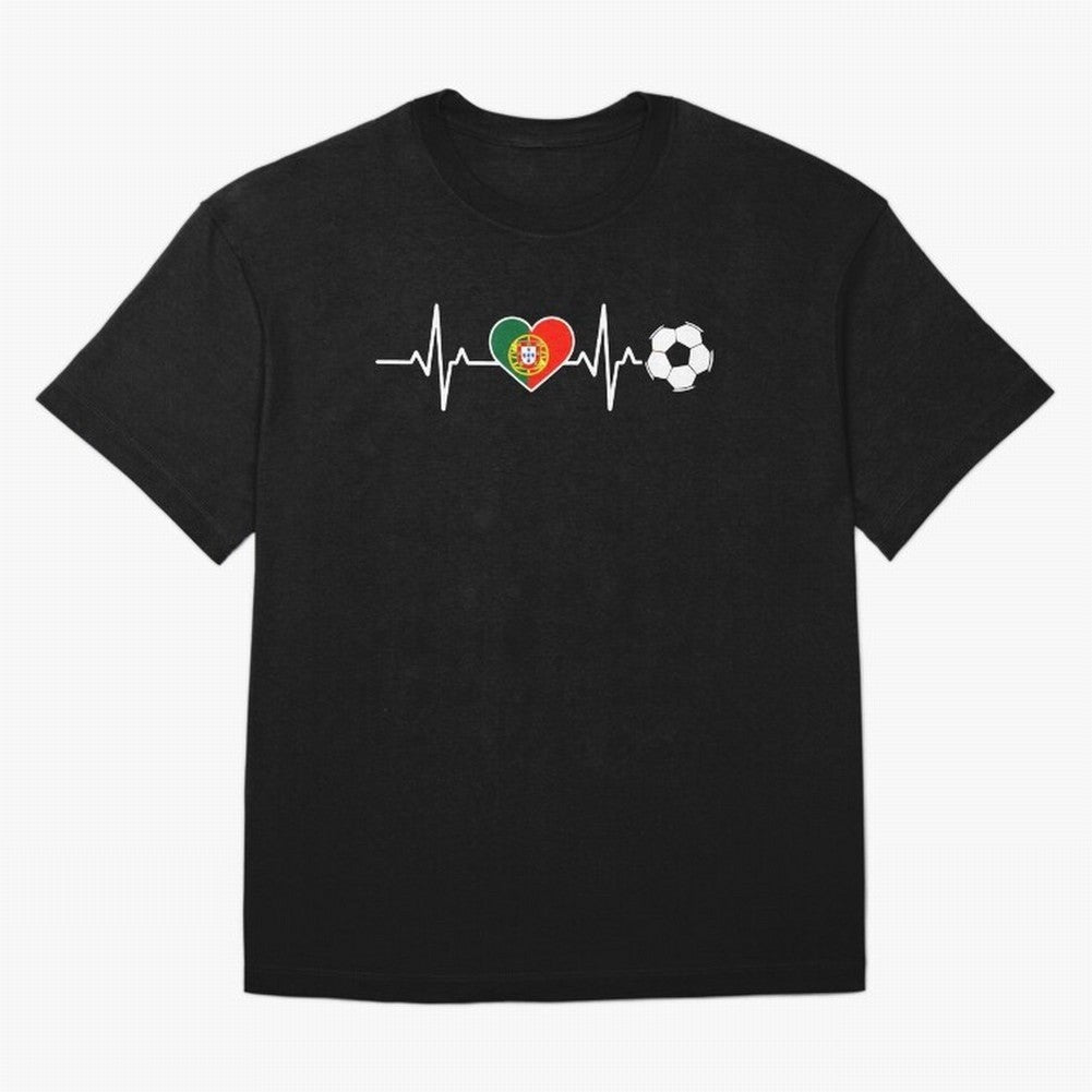 Portugal Football Heartbeat | Sele??o Das Quinas Soccer Fan Classic T-Shirt Bring Bold Fan Energy to Global Football Passion for FIFA World Cup 2026 Group Stage, Highlighting Haaland and Mbappe, Spain and Netherlands, Football Passion, Legendary