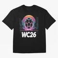 Retrofuturistic World Cup 2026 ¡ª Retro Sci-Fi Football Poster Classic T-Shirt Refresh FIFA World Cup 2026 Group Stage Inspired by CR7 and Messi, Netherlands Energy, Vintage Soccer Flavor, Modern Football Stars, National Flags and Final Night