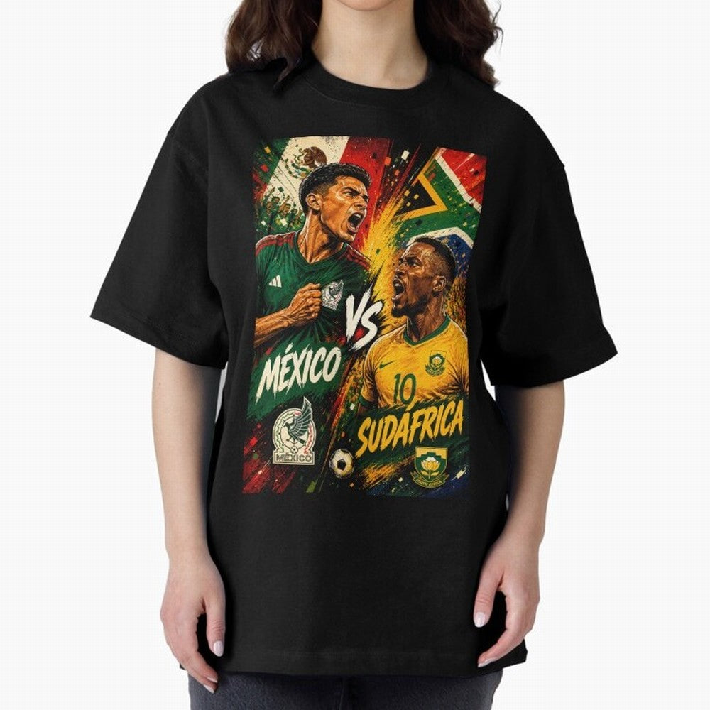Mexico vs South Africa ¨C Group A FIFA World Cup 2026 | Retro Comic Football Jersey Classic T-Shirt Bring Legendary Rivalry Energy to FIFA World Cup 2026 Group Stage for Fans of Neymar, Haaland and Cristiano Ronaldo and France, Bringing Soccer