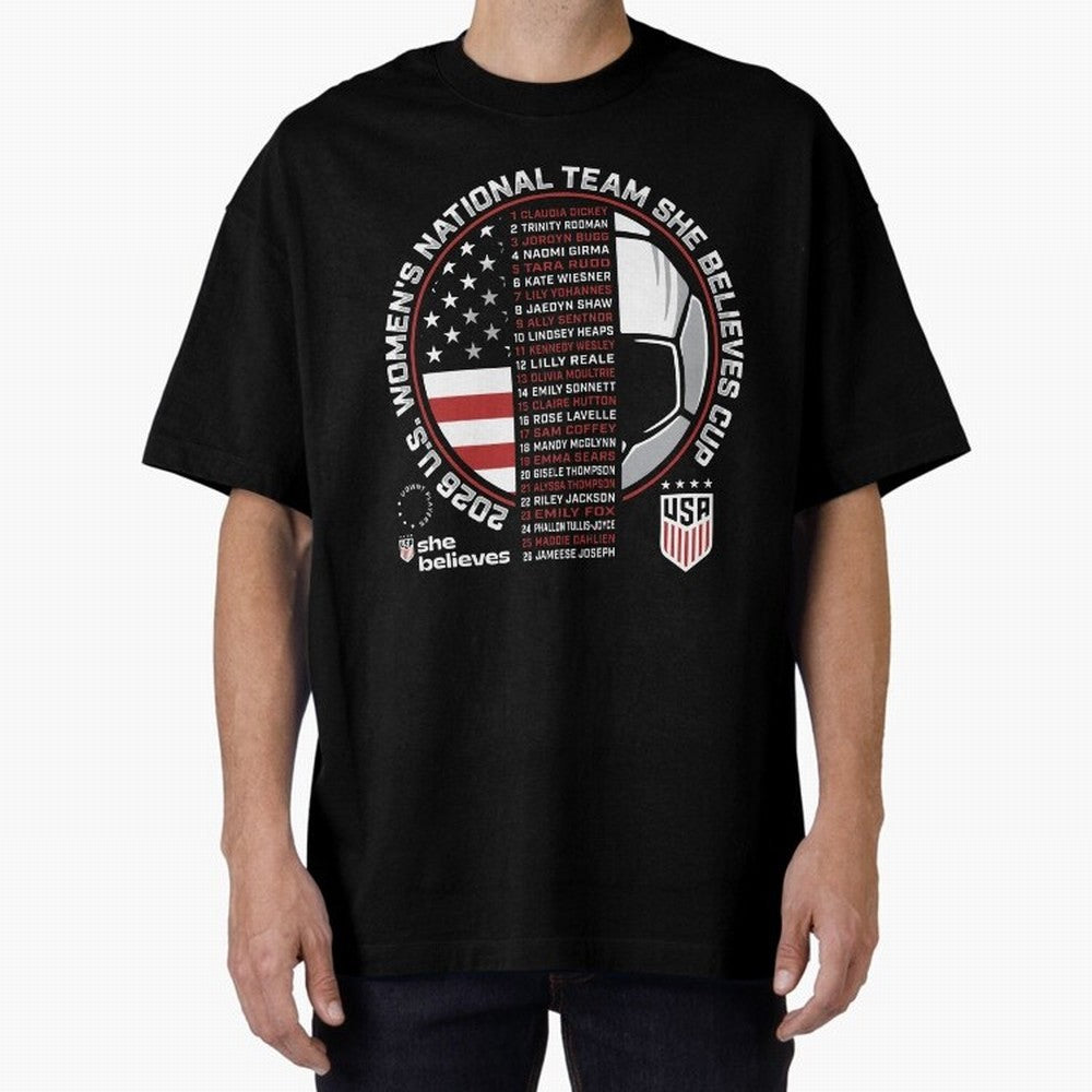 She Believes Cup Champions U.S. Women¡¯s National Soccer Team 2026 Classic T-Shirt Stand Out with Spirit from Global Football Passion for FIFA World Cup 2026, Made for Messi, Neymar and Mbappe, Argentina, Match Day Excitement, Supporter Culture,