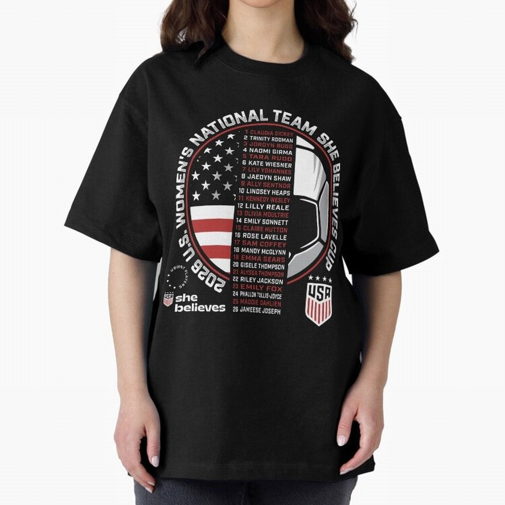 She Believes Cup Champions U.S. Women¡¯s National Soccer Team 2026 Classic T-Shirt Stand Out with Spirit from Global Football Passion for FIFA World Cup 2026, Made for Messi, Neymar and Mbappe, Argentina, Match Day Excitement, Supporter Culture,