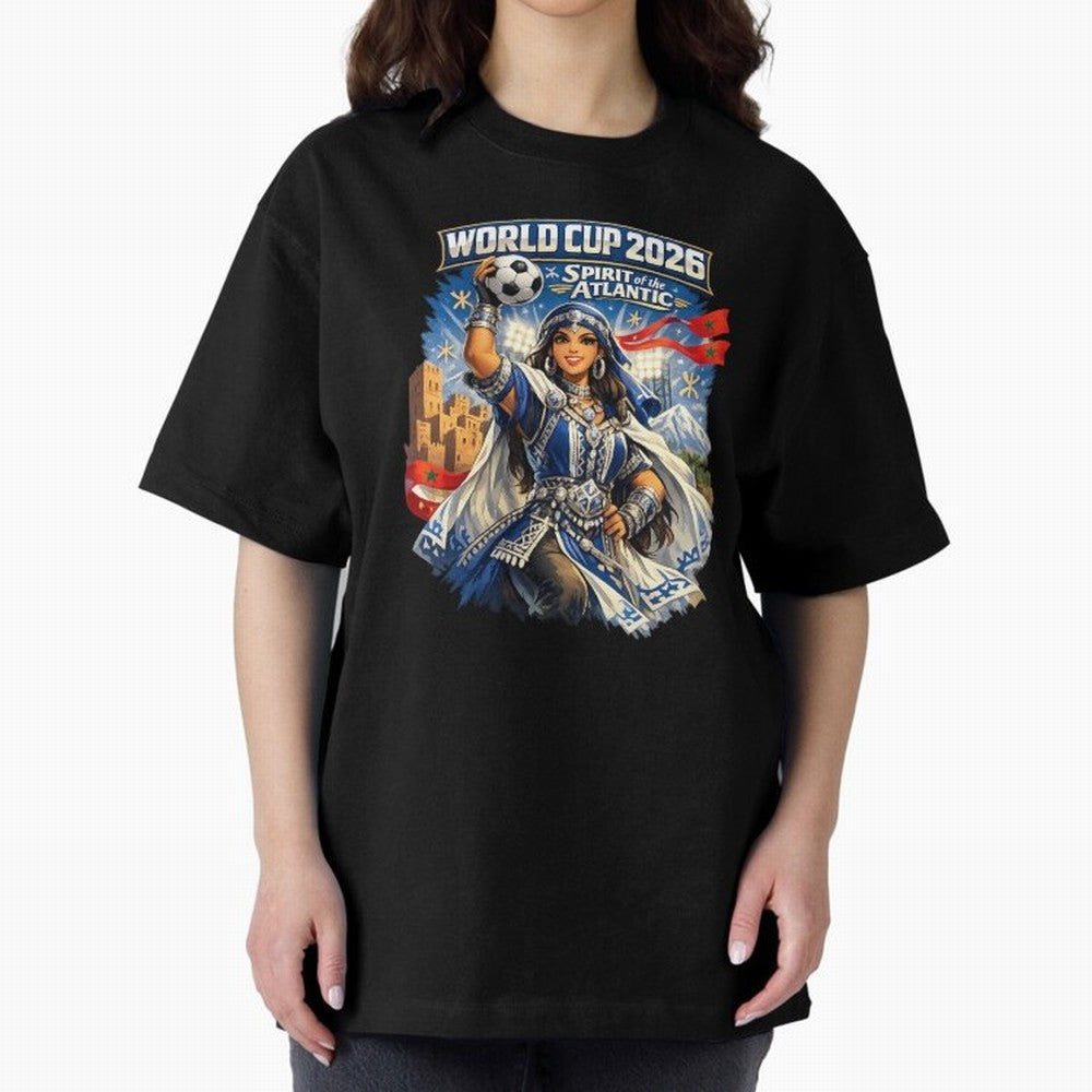 Moroccan Women World Cup 2026 Atlantic Spirit Classic T-Shirt Relive Legendary Nights from FIFA World Cup 2026 Group Stage Centered on Haaland, Portugal, Spain and Germany Energy, Champion Mindset, Group Stage Buzz, Knockout Tension and Passionate