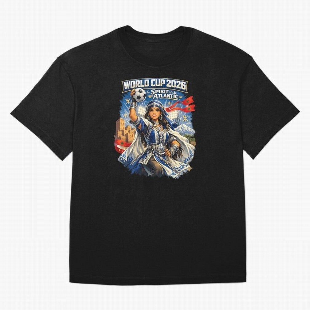 Moroccan Women World Cup 2026 Atlantic Spirit Classic T-Shirt Relive Legendary Nights from FIFA World Cup 2026 Group Stage Centered on Haaland, Portugal, Spain and Germany Energy, Champion Mindset, Group Stage Buzz, Knockout Tension and Passionate