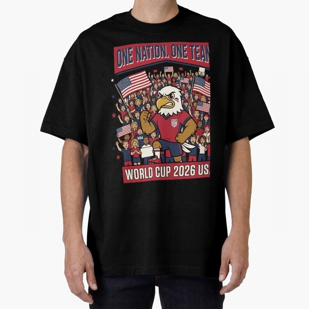 One Nation One Team ¡ª World Cup 2026 USA Classic T-Shirt Celebrate Fan Favorites in FIFA World Cup 2026 Highlighting Messi, Neymar and Mbappe, Portugal, Spain and Germany Energy, Match Day Excitement, Supporter Culture, Golden Goals and Global