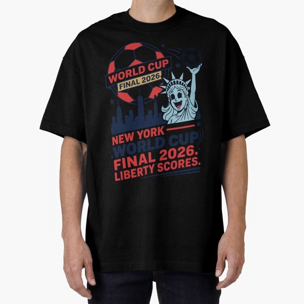 New York World Cup Final 2026 ¡ª Liberty Scores V1 Classic T-Shirt Bring Trophy Dreams to FIFA World Cup 2026 Group Stage Driven by Neymar, Portugal Energy, Classic Soccer Heritage, Championship Pressure, Fan Loyalty and International Pride; Ideal