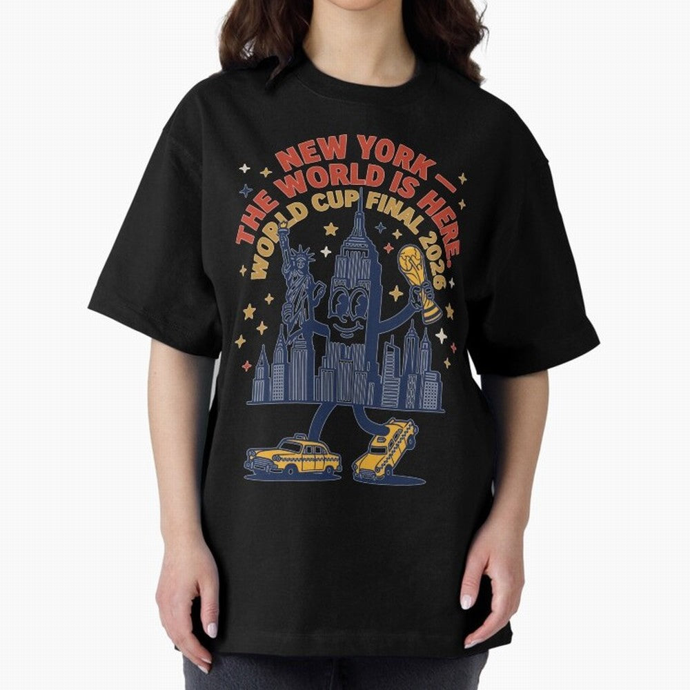 New York World Cup Final ¡ª The World Is Here V1 Classic T-Shirt Follow Every Goal of FIFA World Cup 2026 Group Stage for Fans of Haaland and Argentina, France and Brazil, Bringing Champion Mindset, Group Stage Buzz, Knockout Tension and Passionate
