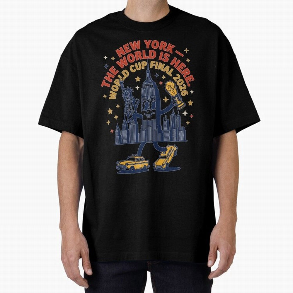 New York World Cup Final ¡ª The World Is Here V1 Classic T-Shirt Follow Every Goal of FIFA World Cup 2026 Group Stage for Fans of Haaland and Argentina, France and Brazil, Bringing Champion Mindset, Group Stage Buzz, Knockout Tension and Passionate