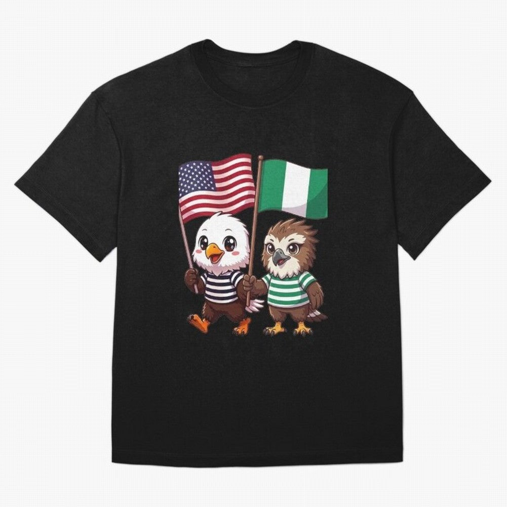 the American eagle and its friend the Nigerian eagle Classic T-Shirt Feel the Trophy Chase of FIFA World Cup 2026 Spirit, Built around Portugal, Haaland, Global Supporter Spirit, Legendary Goals, National Colors and Tournament Celebration; Ideal