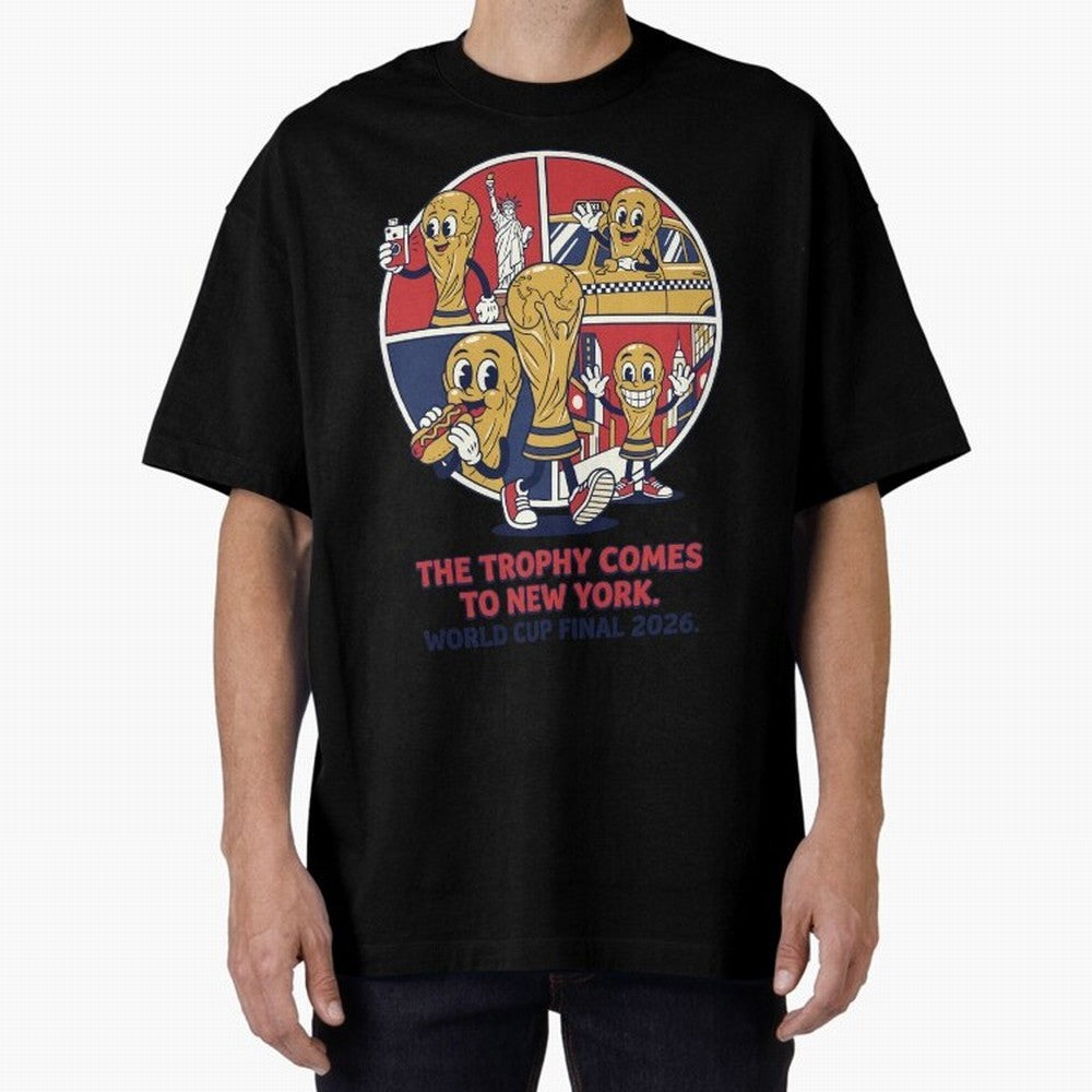 The Trophy Comes to New York ¡ª World Cup Final V2 Classic T-Shirt Show Support during Match Day Hype around FIFA World Cup 2026 Group Stage, Messi, CR7 and Mbappe, Portugal, Match Day Excitement, Supporter Culture, Golden Goals and Global Football