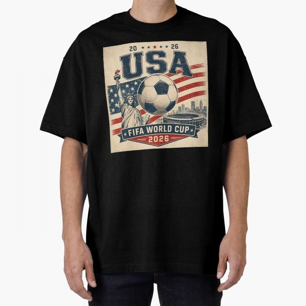 USA WORLD CUP 2026 Classic T-Shirt Relive the Noise and Pride of Global Football Passion for FIFA World Cup 2026 USA Canada Mexico, Inspired by Haaland and Mbappe, Spain, Stadium Chants, National Pride, Trophy Dreams and Unforgettable Football