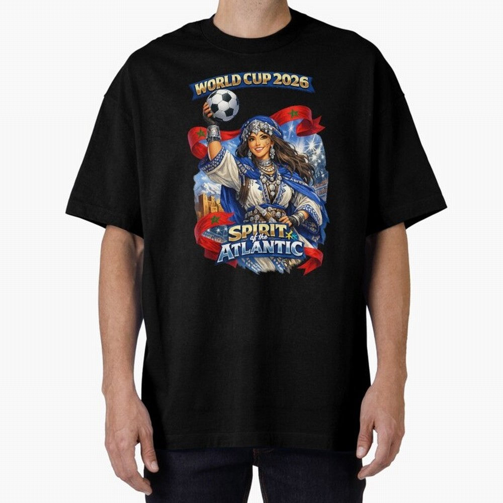 Moroccan World Cup 2026 Spirit Classic T-Shirt Showcase the FIFA World Cup 2026 Group Stage Journey through Messi and Cristiano Ronaldo Highlights, England, France and Netherlands Pride, Classic Soccer Heritage, Championship Pressure, Fan Loyalty