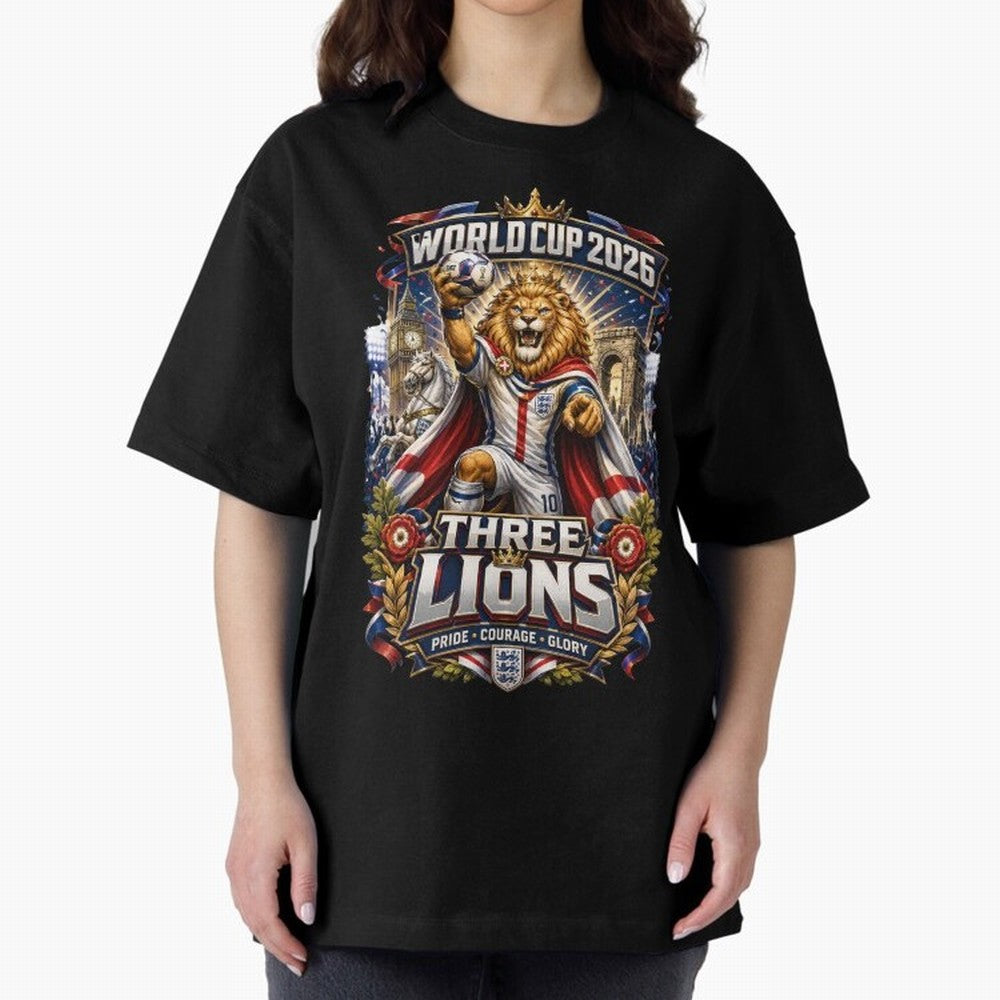 Three Lions World Cup 2026 Classic T-Shirt Show Fan Pride Across FIFA World Cup 2026 for Fans of Cristiano Ronaldo, Haaland and CR7 and France, Bringing Champion Mindset, Group Stage Buzz, Knockout Tension and Passionate Fan Culture; Perfect for