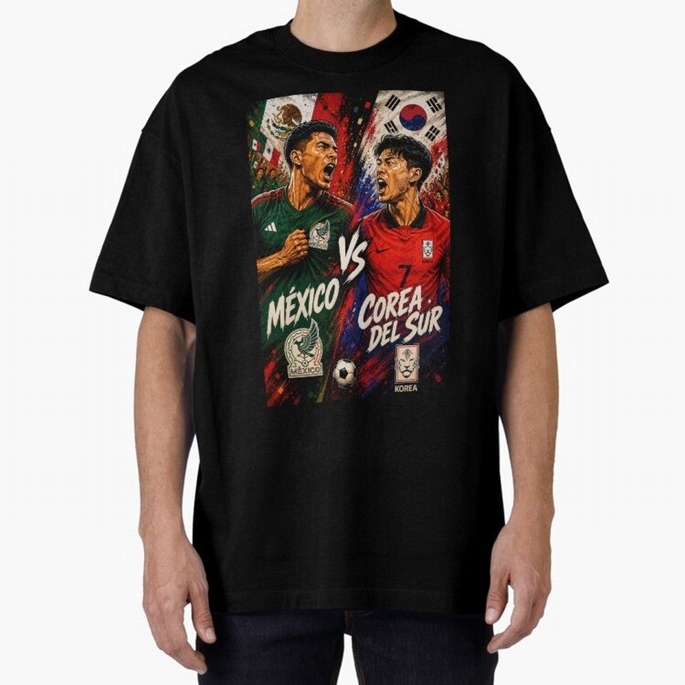 Mexico vs South Korea ¨C Group A FIFA World Cup 2026 | Comic Style Soccer Jersey Classic T-Shirt Honor the Beautiful Game during FIFA World Cup 2026 Spirit, Celebrating England and Germany, Messi, CR7 and Mbappe, Game Day Rituals, Football Legends,