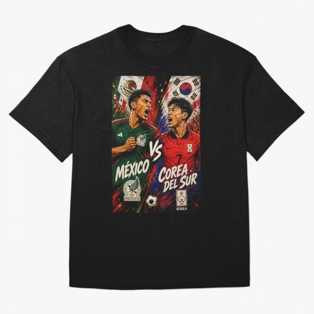 Mexico vs South Korea ¨C Group A FIFA World Cup 2026 | Comic Style Soccer Jersey Classic T-Shirt Honor the Beautiful Game during FIFA World Cup 2026 Spirit, Celebrating England and Germany, Messi, CR7 and Mbappe, Game Day Rituals, Football Legends,