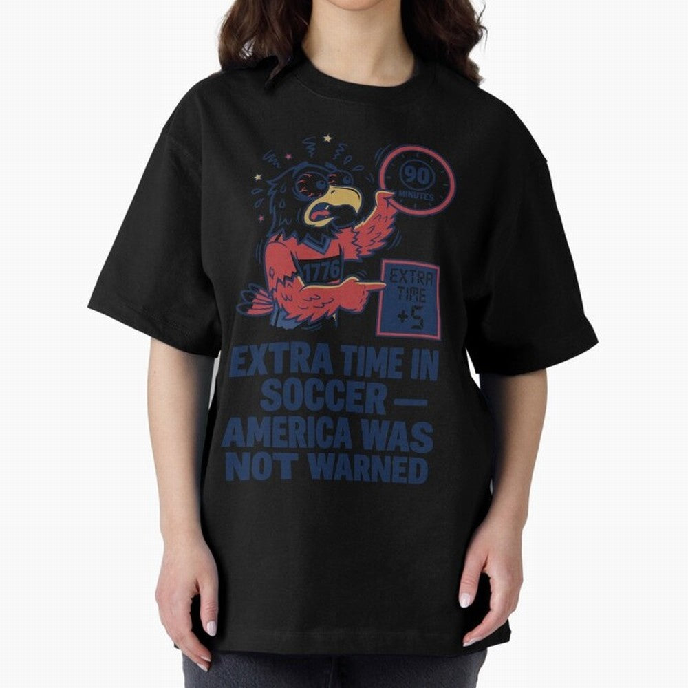Extra Time ¡ª America Was Not Warned V2 Classic T-Shirt Spotlight Global Football Passion for FIFA World Cup 2026 Group Stage, Featuring Cristiano Ronaldo, Haaland and CR7, Brazil, Tournament Hype, Historic Matchups, Family Viewing Parties and