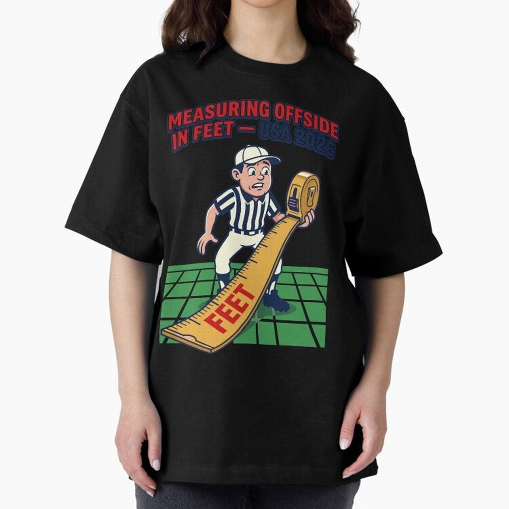 Measuring Offside in Feet ¡ª USA 2026 V1 Classic T-Shirt Show Your Love for FIFA World Cup 2026 USA Canada Mexico for Fans of Messi and Cristiano Ronaldo and Germany, Bringing Sports Nostalgia, International Competition, Famous Players and