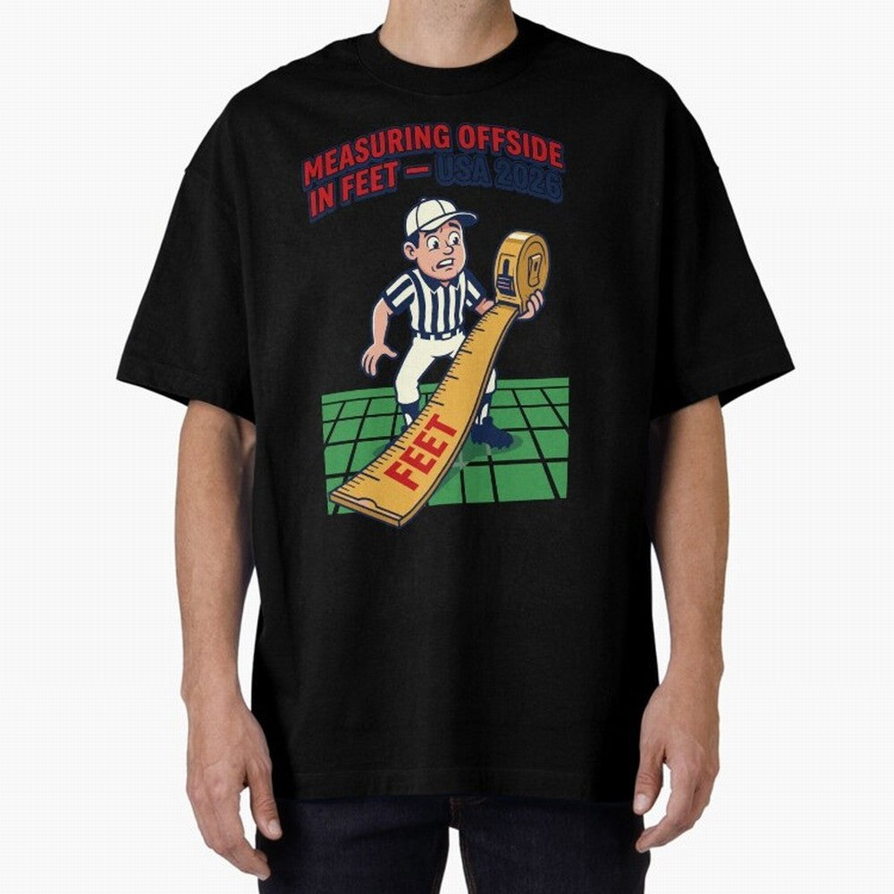 Measuring Offside in Feet ¡ª USA 2026 V1 Classic T-Shirt Show Your Love for FIFA World Cup 2026 USA Canada Mexico for Fans of Messi and Cristiano Ronaldo and Germany, Bringing Sports Nostalgia, International Competition, Famous Players and