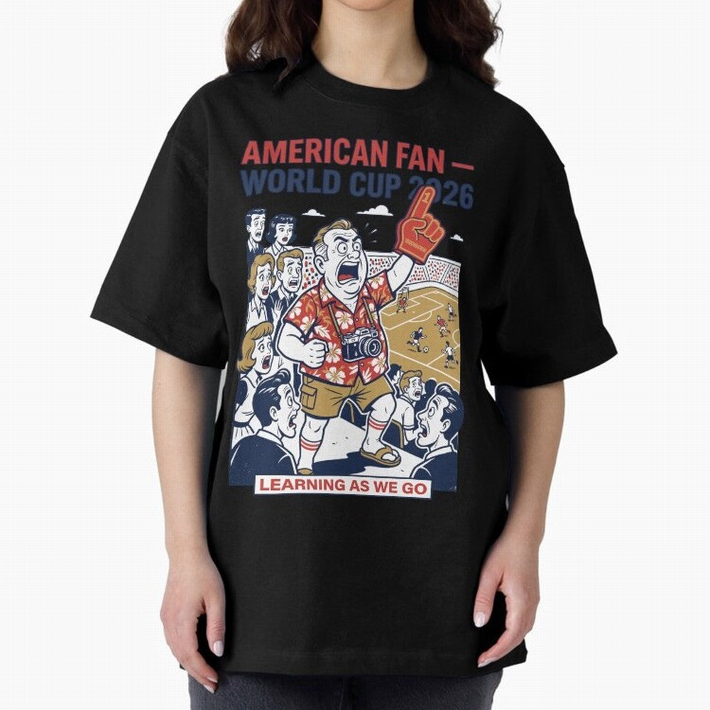 American Fan ¡ª World Cup 2026 ¡ª Learning as We Go V1 Classic T-Shirt Join Supporters Worldwide for FIFA World Cup 2026 Group Stage for Fans of Neymar, Haaland and Cristiano Ronaldo and Argentina and Brazil, Bringing Tournament Hype, Historic