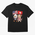 The American eagle and its friend, the Swiss calf Classic T-Shirt Embrace FIFA World Cup 2026 Featuring Messi, CR7 and Mbappe, England and Germany Energy, Championship Spirit, Famous Goals, Roaring Crowds and International Football Unity; Great for
