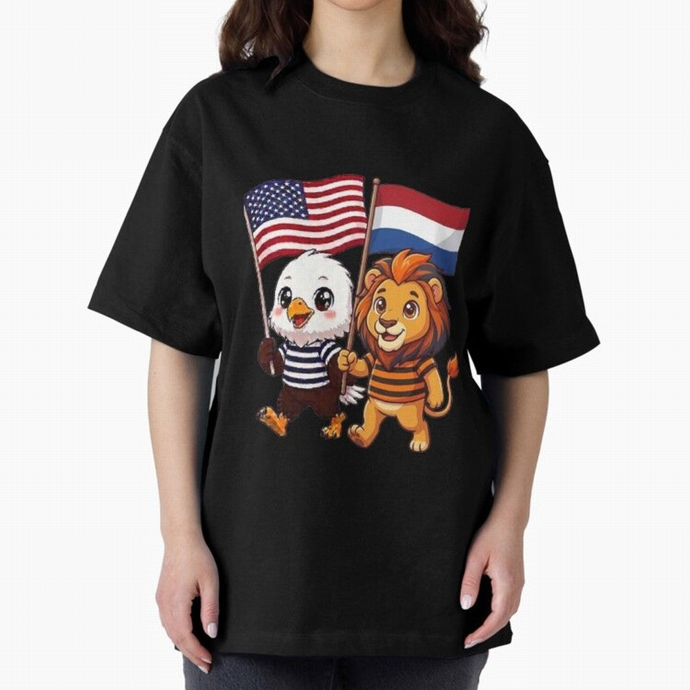 The American eagle and its friend the Dutch lion Classic T-Shirt Discover FIFA World Cup 2026 for Fans of CR7 and Messi and France, Bringing Retro Football Energy, Iconic Rivalries, Trophy Chase Drama and Stadium Atmosphere; Built for Supporters