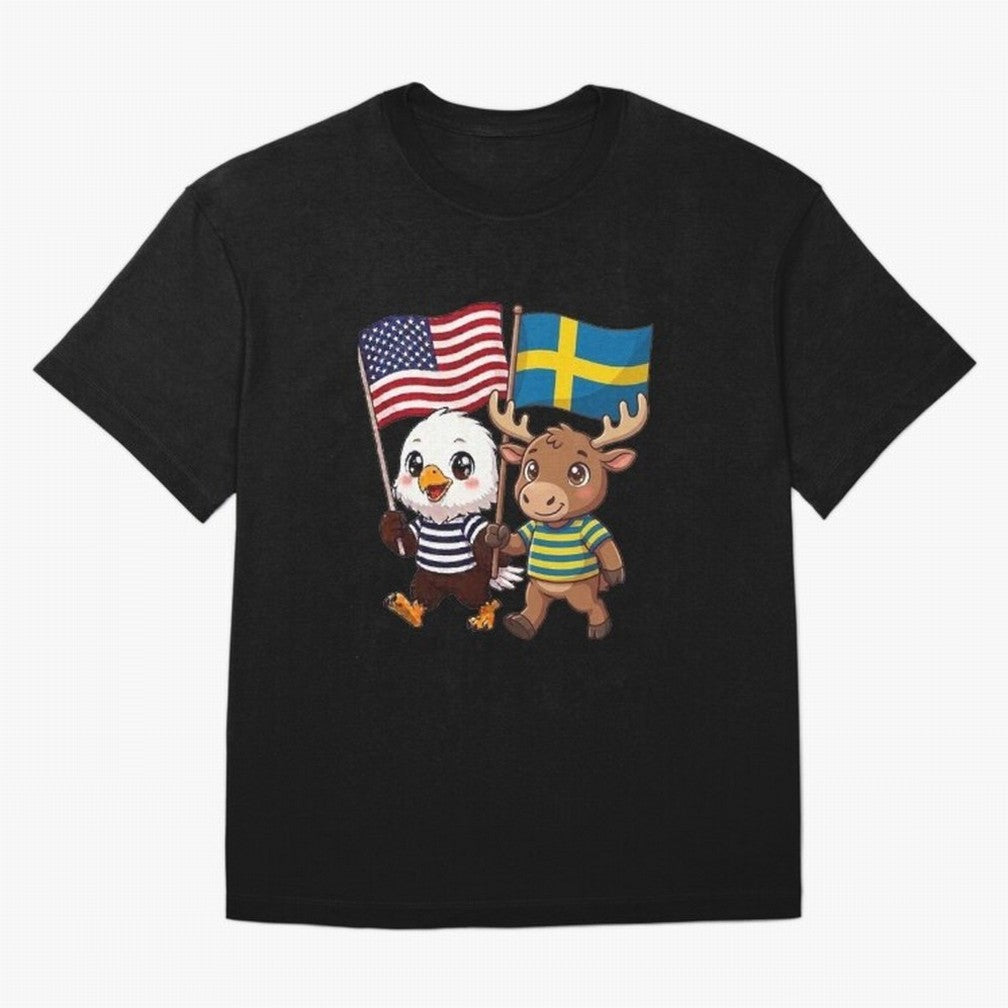 The American eagle and its friend, the Swedish elk Classic T-Shirt Celebrate the Stars of Match Day Hype around FIFA World Cup 2026 Group Stage, Cristiano Ronaldo, Haaland and CR7, Netherlands, Stadium Memories, Football Loyalty, International