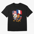 The American eagle and its friend, the French rooster Classic T-Shirt Make Memories around FIFA World Cup 2026 for Fans of Haaland and France and Portugal, Bringing Tournament Hype, Historic Matchups, Family Viewing Parties and Global Sports Pride;