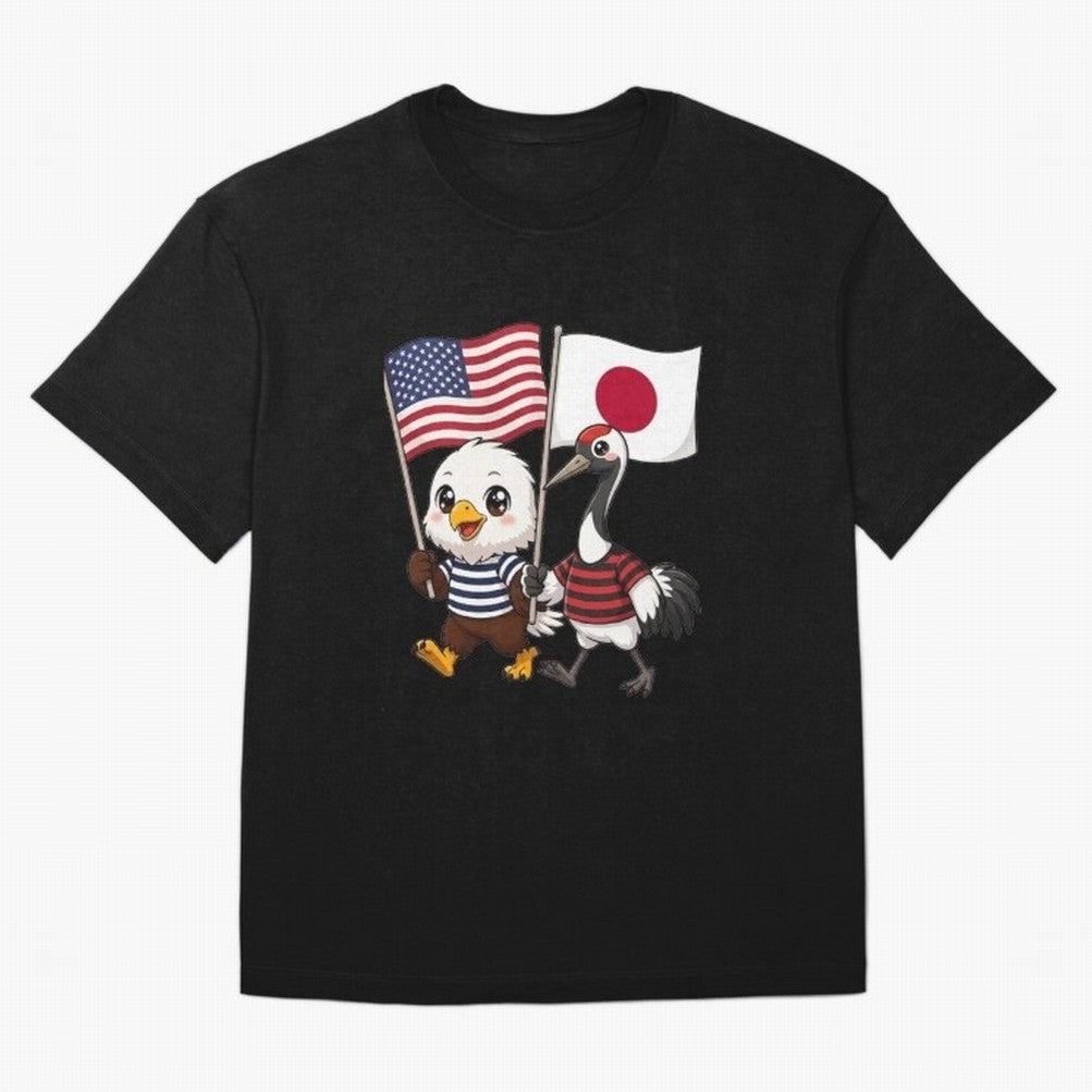 The American eagle and its friend, the Japanese crane Classic T-Shirt Follow FIFA World Cup 2026 USA Canada Mexico Featuring Messi and Cristiano Ronaldo, Argentina Energy, Football Passion, Legendary Performances, Festival Vibes and Supporter