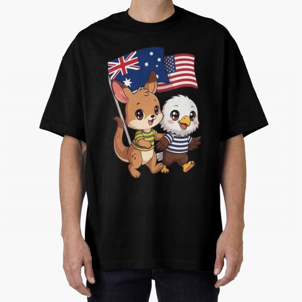the Australian kangaroo and its friend the American eagle Classic T-Shirt Embrace Global Football Passion for FIFA World Cup 2026 Group Stage, Built around Cristiano Ronaldo, Argentina, Soccer Culture, Superstar Moments, National Team Dreams and