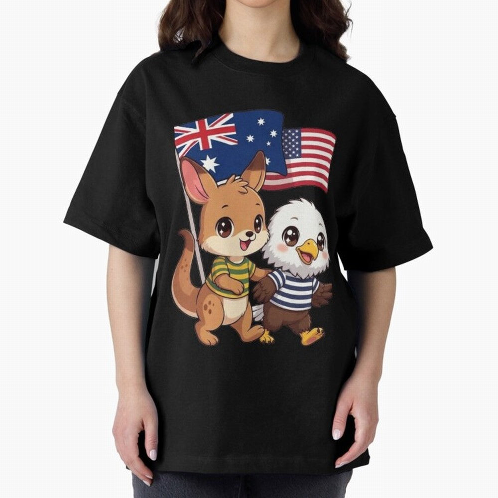 the Australian kangaroo and its friend the American eagle Classic T-Shirt Embrace Global Football Passion for FIFA World Cup 2026 Group Stage, Built around Cristiano Ronaldo, Argentina, Soccer Culture, Superstar Moments, National Team Dreams and