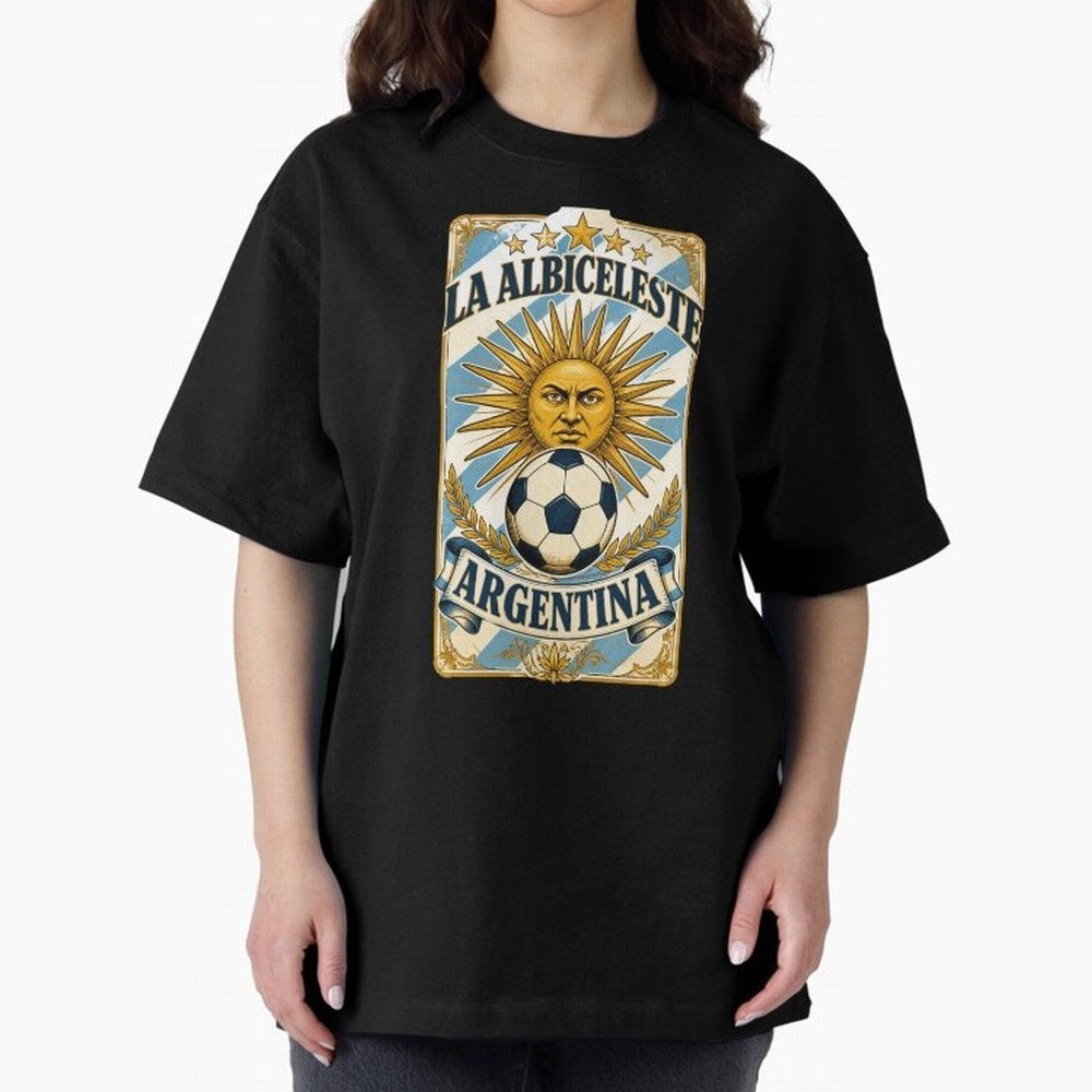 Argentina Soccer Sun - La Albiceleste Vintage Champions Football Fan T-Shirt Classic T-Shirt Honor Football Greatness during Global Football Passion for FIFA World Cup 2026 USA Canada Mexico, Inspired by CR7, England, Supporter Pride, Iconic