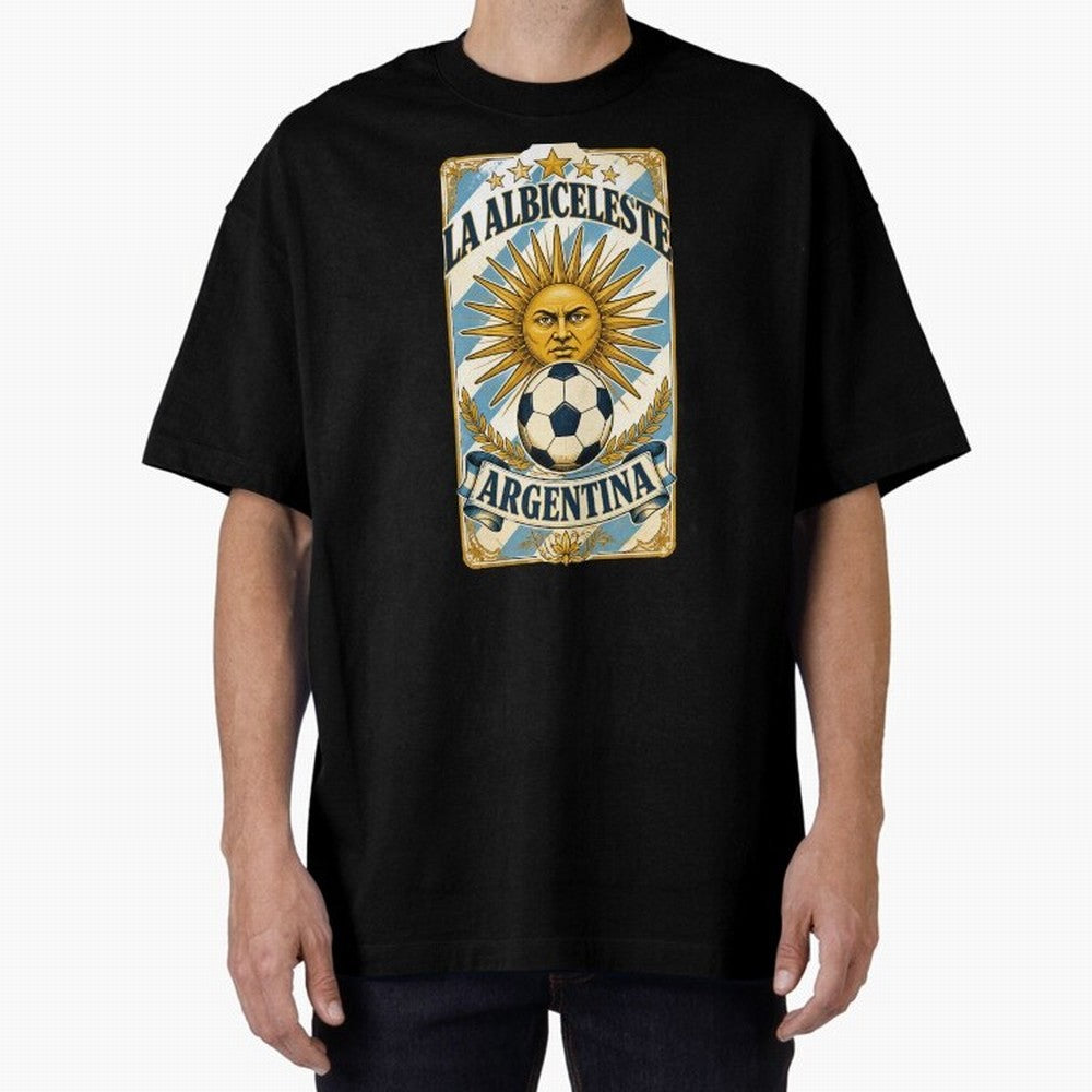 Argentina Soccer Sun - La Albiceleste Vintage Champions Football Fan T-Shirt Classic T-Shirt Honor Football Greatness during Global Football Passion for FIFA World Cup 2026 USA Canada Mexico, Inspired by CR7, England, Supporter Pride, Iconic