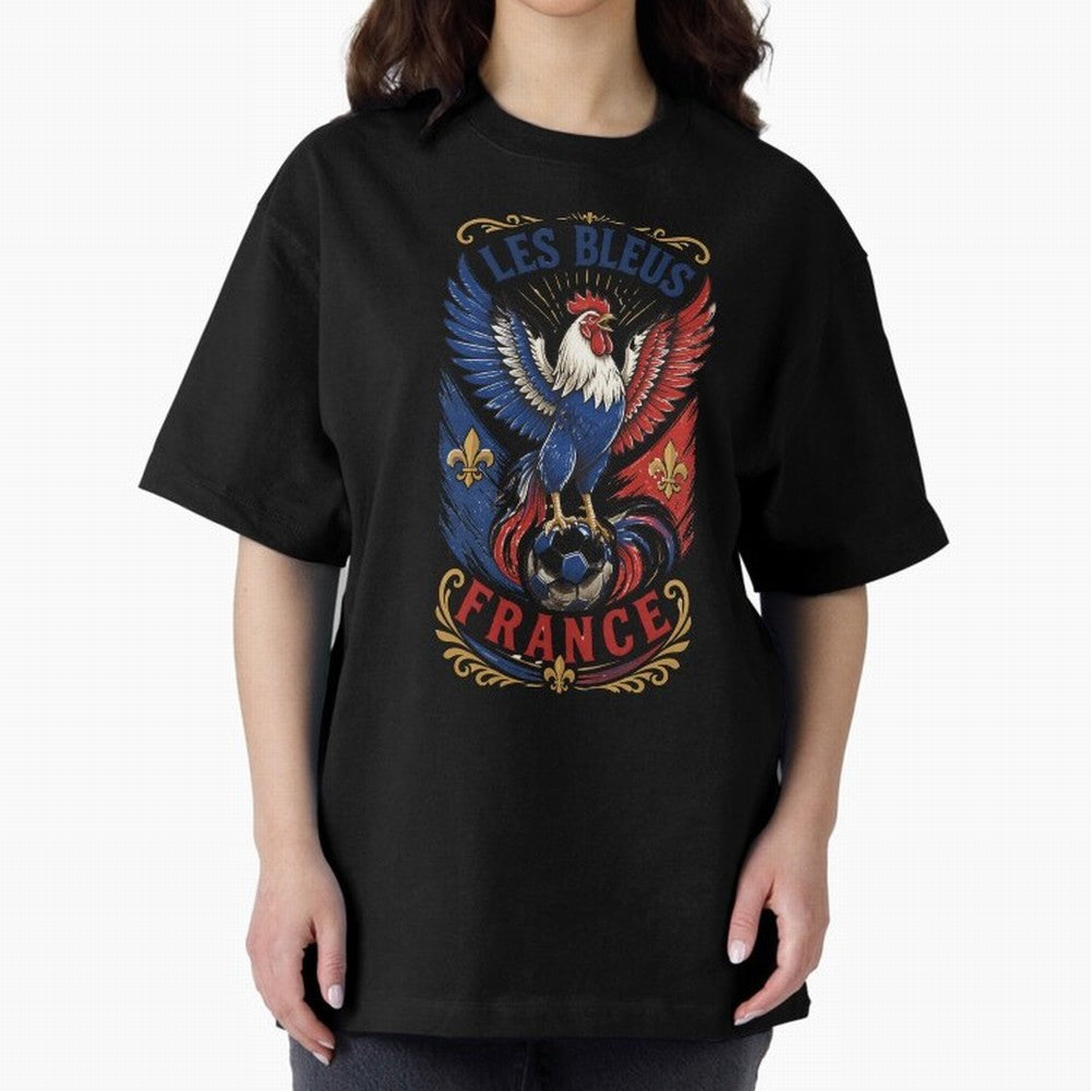 France Soccer Rooster - Les Bleus Vintage Patriotic Football Fan T-Shirt Classic T-Shirt Make Memories around FIFA World Cup 2026 Spirit, Capturing Brazil, Neymar, Haaland and Cristiano Ronaldo, Global Supporter Spirit, Legendary Goals, National