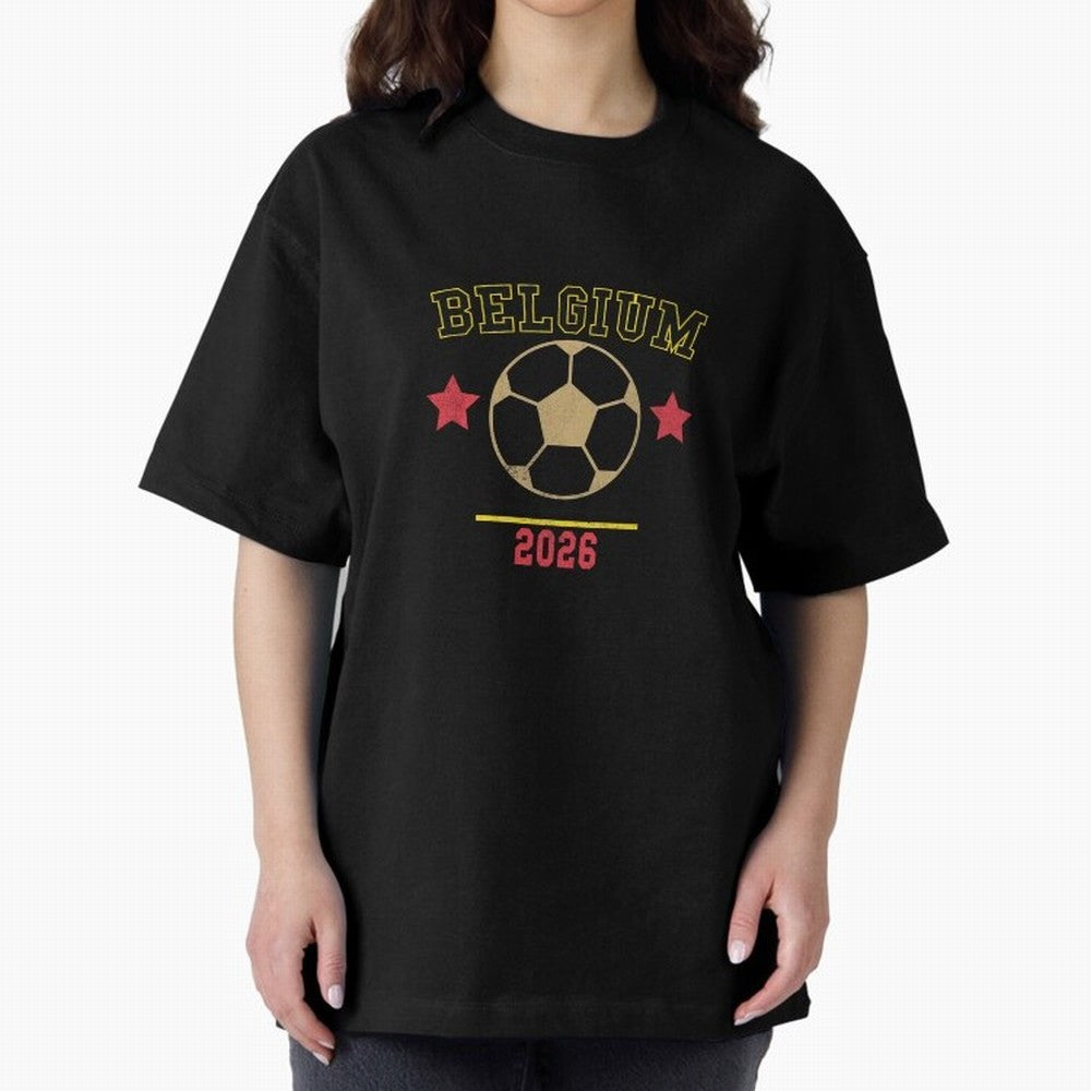 Belgium ¡ª Vintage Soccer Tee Classic T-Shirt Celebrate Unforgettable Nights in the FIFA World Cup 2026 Group Stage Journey through Mbappe Highlights, Spain Pride, Vintage Soccer Flavor, Modern Football Stars, National Flags and Final Night