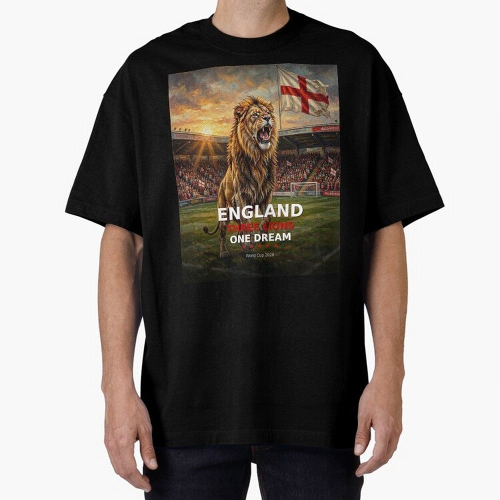 England Three Lions One Dream - World Cup 2026 Soccer Fan Tee Classic T-Shirt Make Game Day About FIFA World Cup 2026 USA Canada Mexico for Fans of CR7 and Messi and Argentina, France and Brazil, Bringing Stadium Memories, Football Loyalty,