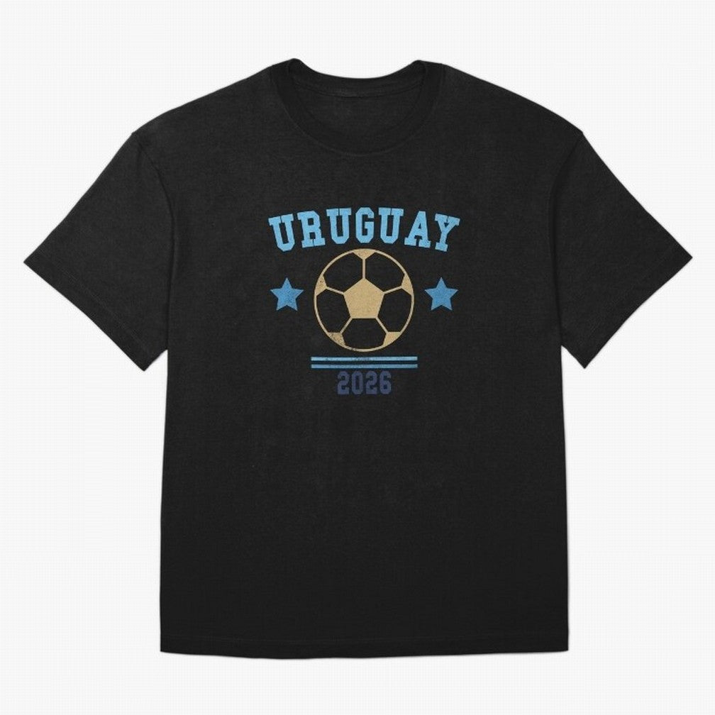Uruguay 2026 ¡ª Vintage Soccer Tee Classic T-Shirt Bring International Match Energy to FIFA World Cup 2026 USA Canada Mexico Spirit, Featuring Argentina, Messi, Champion Mindset, Group Stage Buzz, Knockout Tension and Passionate Fan Culture; Ideal