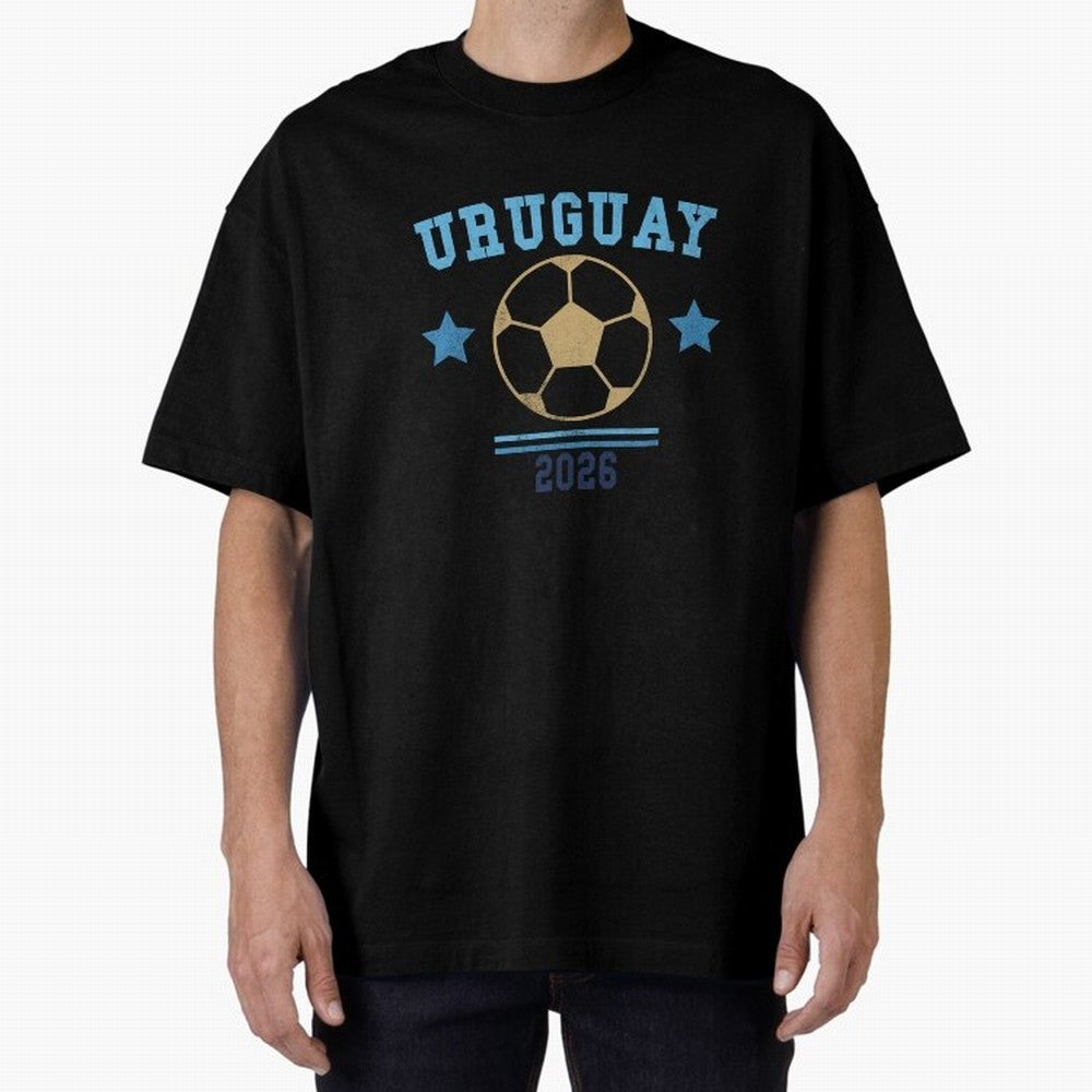 Uruguay 2026 ¡ª Vintage Soccer Tee Classic T-Shirt Bring International Match Energy to FIFA World Cup 2026 USA Canada Mexico Spirit, Featuring Argentina, Messi, Champion Mindset, Group Stage Buzz, Knockout Tension and Passionate Fan Culture; Ideal
