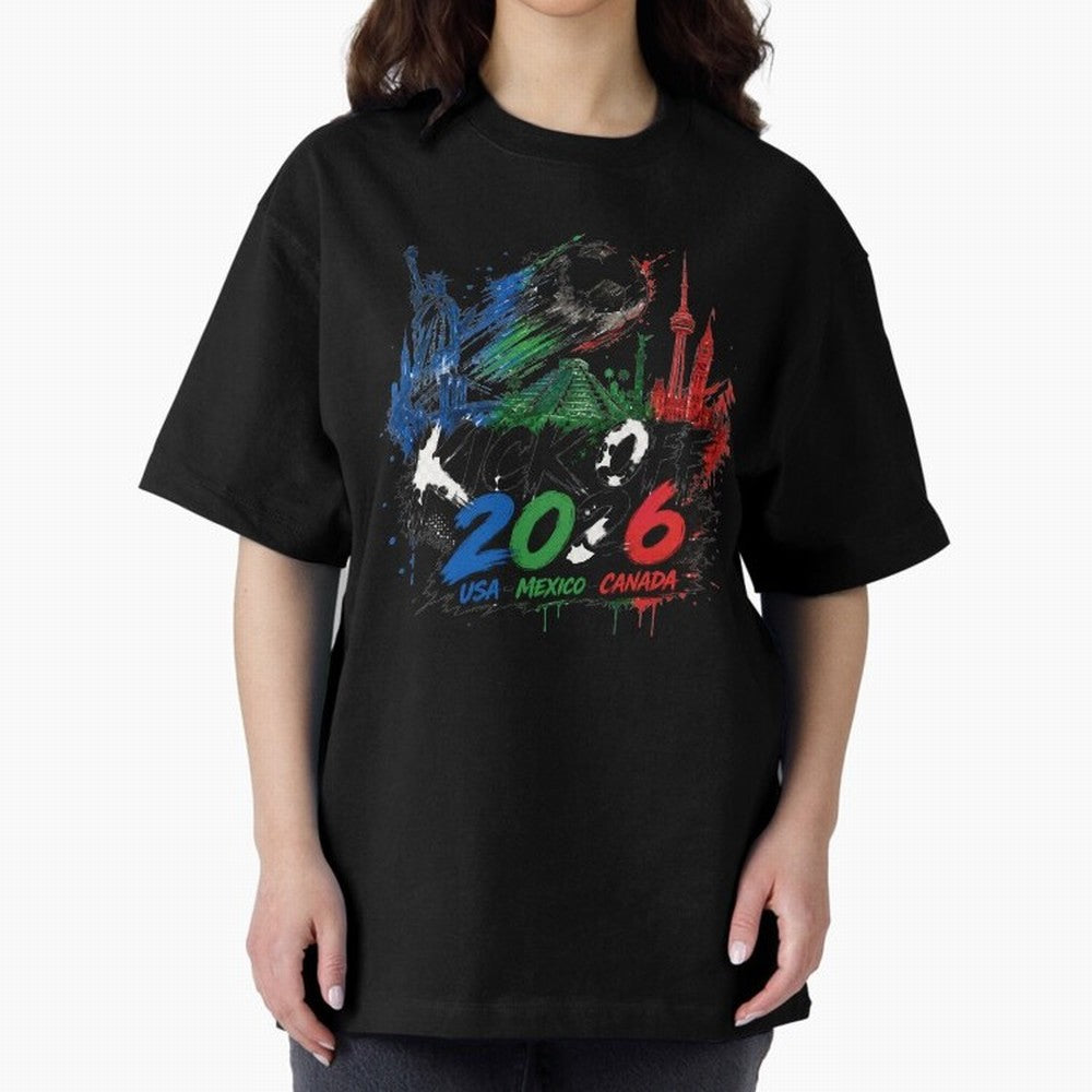 Kick Off 2026 USA Mexico Canada Soccer Graphic Classic T-Shirt Celebrate Soccer Greatness during Global Football Passion for FIFA World Cup 2026, Highlighting Cristiano Ronaldo, Brazil, Fan Favorite Moments, National Team Passion, Big Match Drama
