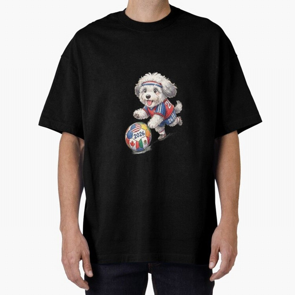 Cute Sheepdog Soccer Star - 2026 World Cup Fluffy Puppy Classic T-Shirt Honor the Beautiful Game during Match Day Hype around FIFA World Cup 2026 USA Canada Mexico, CR7, England and Germany, Soccer Culture, Superstar Moments, National Team Dreams