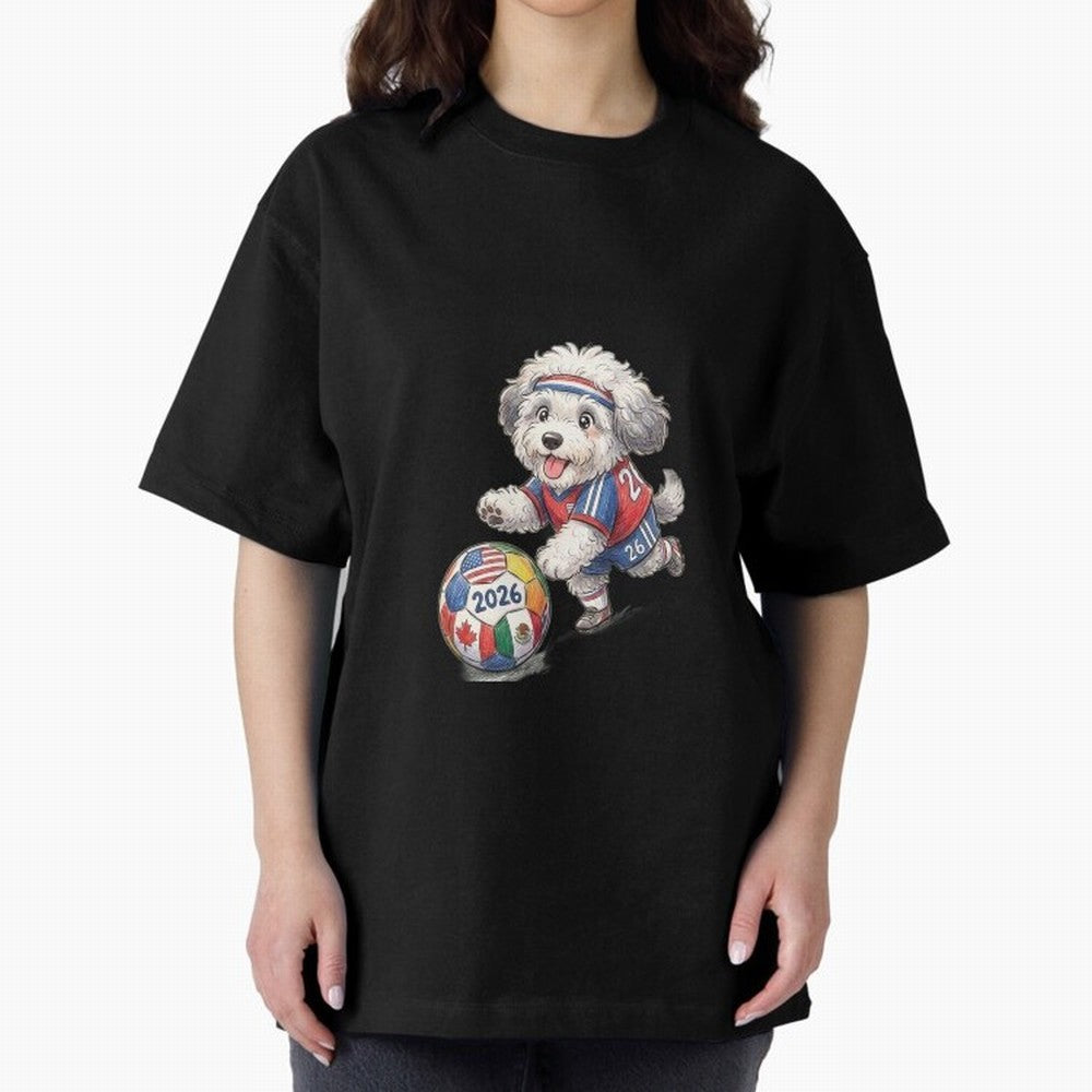 Cute Sheepdog Soccer Star - 2026 World Cup Fluffy Puppy Classic T-Shirt Honor the Beautiful Game during Match Day Hype around FIFA World Cup 2026 USA Canada Mexico, CR7, England and Germany, Soccer Culture, Superstar Moments, National Team Dreams