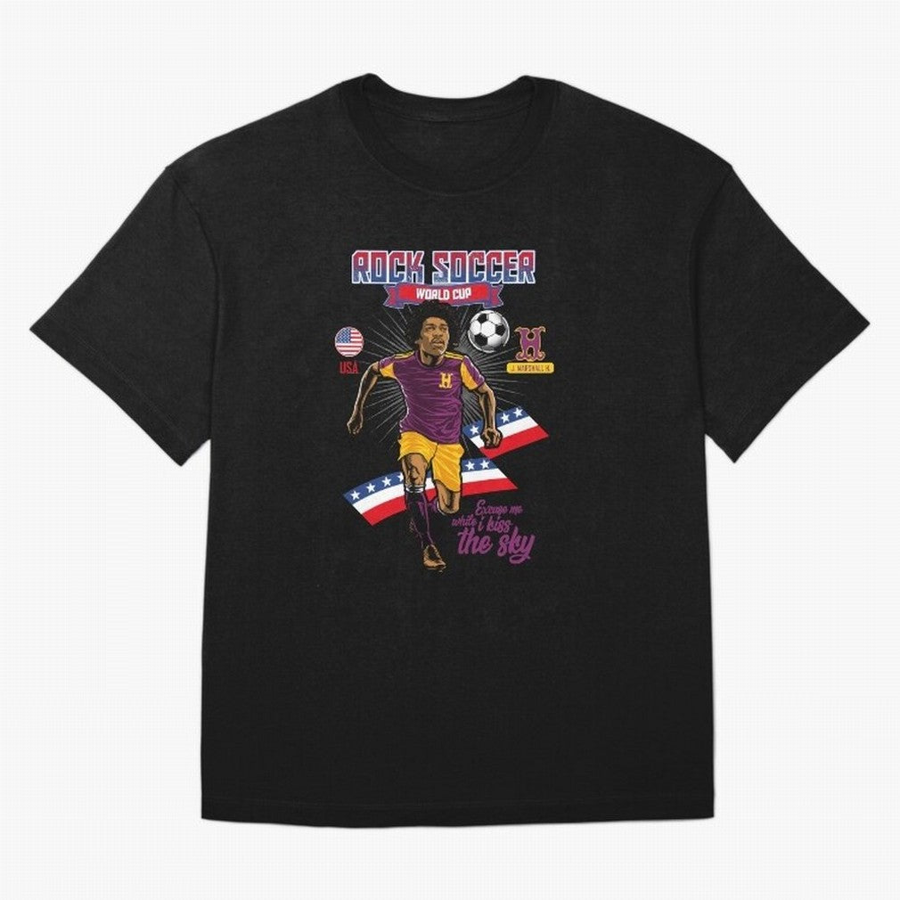 Rock Soccer World Cup Classic T-Shirt Show Your Tournament Heart for FIFA World Cup 2026 for Fans of Messi and Argentina, France and Brazil, Bringing Tournament Hype, Historic Matchups, Family Viewing Parties and Global Sports Pride; Great for