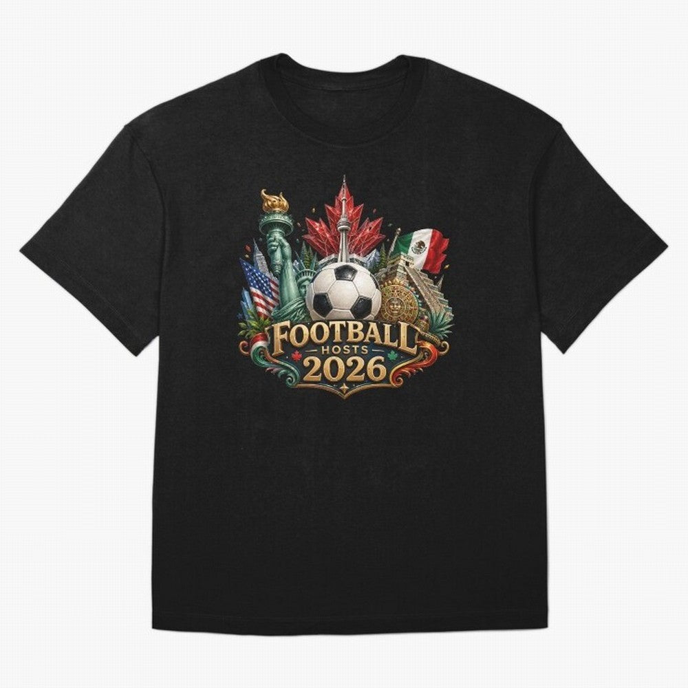 Road to 2026 USA Mexico Canada Soccer Design Classic T-Shirt Back the Journey through FIFA World Cup 2026 Group Stage for Fans of Neymar, Haaland and Cristiano Ronaldo and Argentina and Brazil, Bringing Football Festival Excitement, Trophy