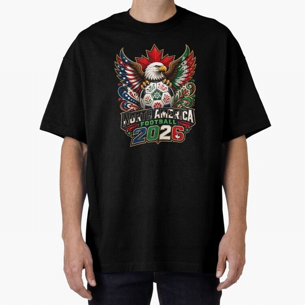 United by Football 2026 North America Soccer Design Classic T-Shirt Bring Retro Soccer Energy to Global Football Passion for FIFA World Cup 2026 Group Stage, Inspired by Cristiano Ronaldo, Germany, Vintage Soccer Flavor, Modern Football Stars,
