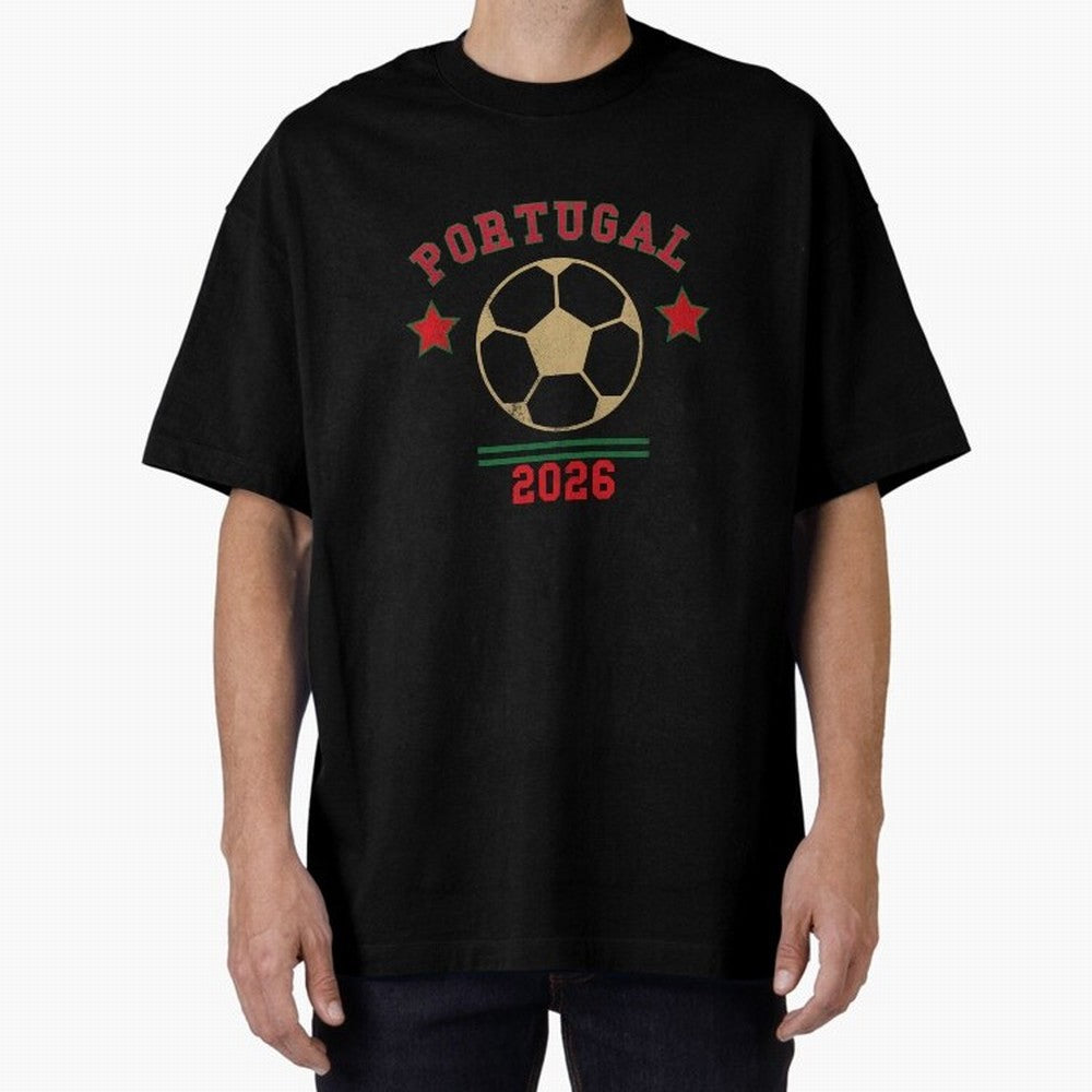 Portugal 2026 ¡ª Vintage Soccer Tee Classic T-Shirt Support Your Favorite Stars during FIFA World Cup 2026 Group Stage for Fans of Mbappe and France and Portugal, Bringing Vintage Soccer Flavor, Modern Football Stars, National Flags and Final Night