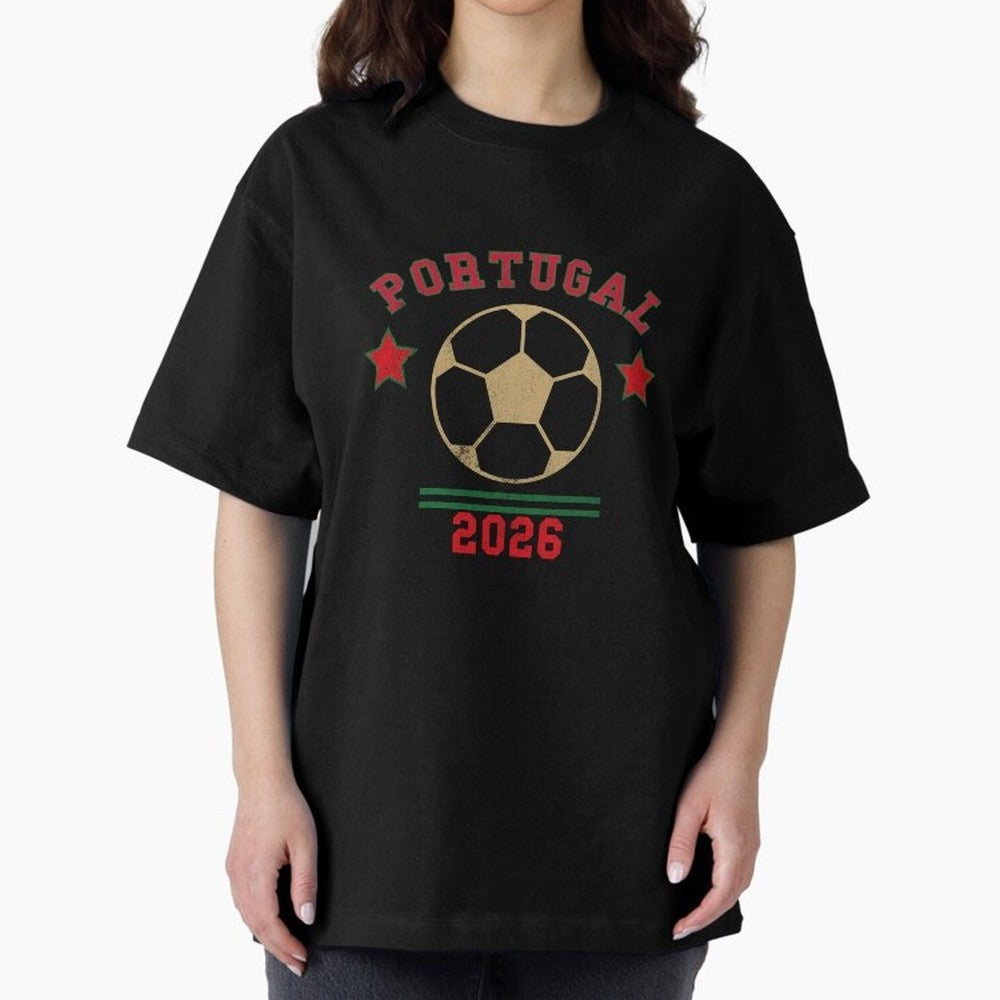 Portugal 2026 ¡ª Vintage Soccer Tee Classic T-Shirt Support Your Favorite Stars during FIFA World Cup 2026 Group Stage for Fans of Mbappe and France and Portugal, Bringing Vintage Soccer Flavor, Modern Football Stars, National Flags and Final Night