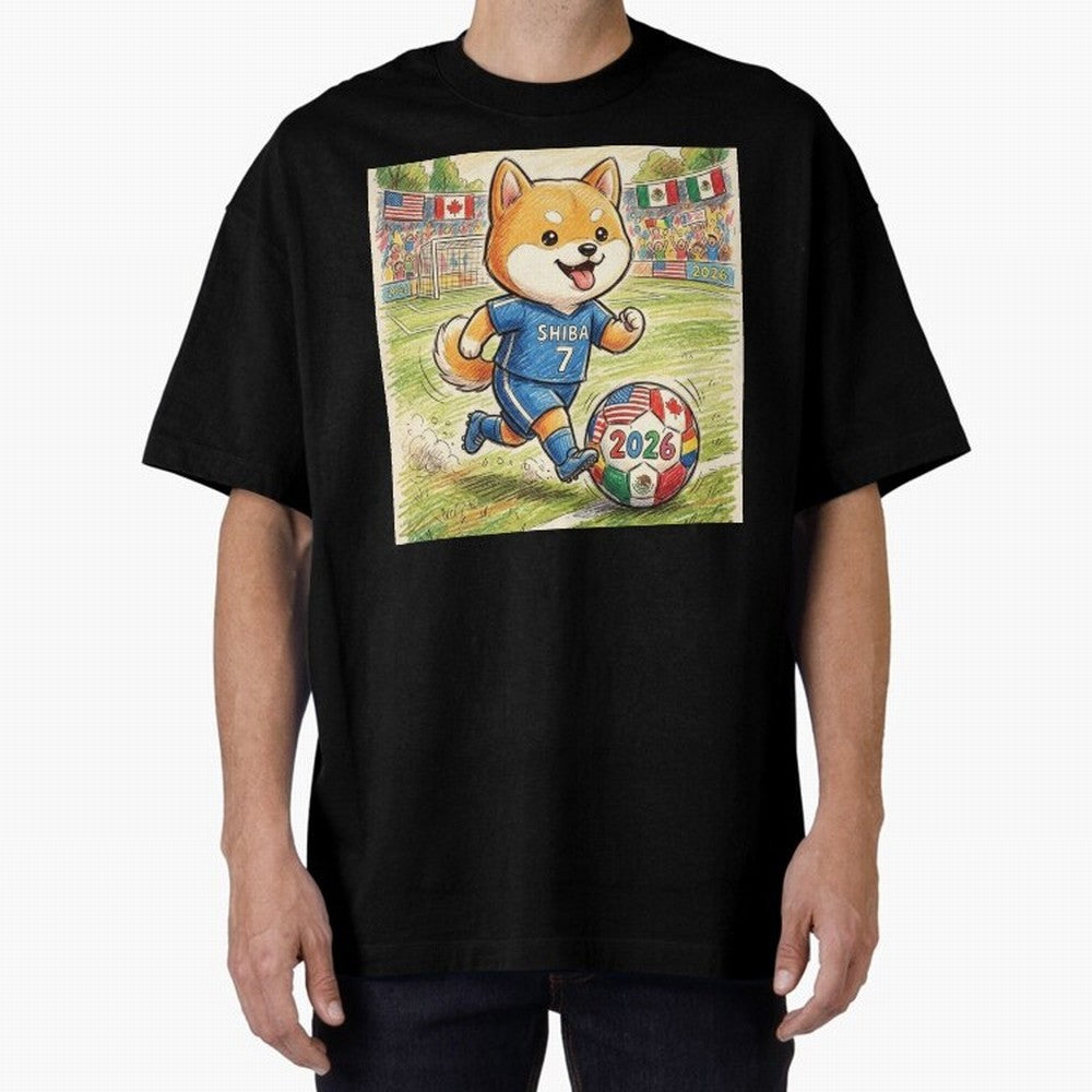 2026 World Cup Shiba Inu Ace #7 - Stadium Action Art Classic T-Shirt Back Your Heroes with Match Day Hype around FIFA World Cup 2026, Mbappe and Neymar, England, Champion Mindset, Group Stage Buzz, Knockout Tension and Passionate Fan Culture;